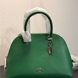 Coach Xgrain Katy Green Leather Satchel